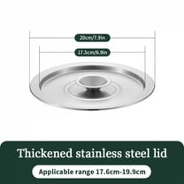 20/22/24cm Cookware Lid Cooking Pot Cover Wok Cover Frying Pan Lid Flat Pan Cover Stainless Steel Lid For Bowls Basins
