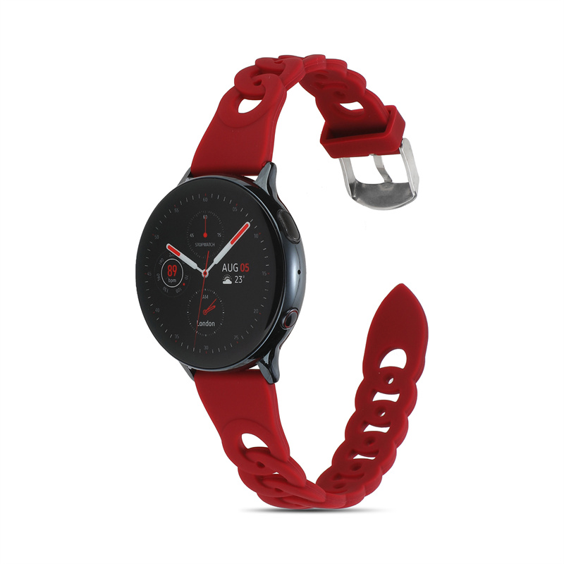 20/22mm Silicone strap for Samsung Galaxy Watch 3 41mm/45mm Watch 4 42