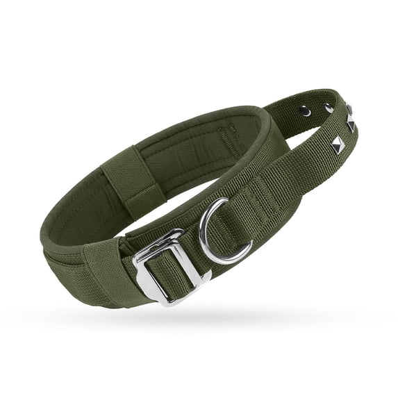 20-23in Adjustable Heavy Duty Dog Collar, Padded Nylon Dog Collar with Metal Buckle for Large Dogs, Training Walking Pet Collar for Medium Large Breeds