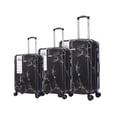 thumbnail image 1 of Alikpop 3-Piece Black Marble Print PC Hardshell Luggage Set, 20"/24"/28" Spinner Suitcases with TSA Lock, 1 of 7