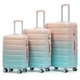 thumbnail image 1 of 20"/24"/28" 3 pcs/set in PC Spinner Wheel Luggage, Carry on Suitcase, With Gradient Color and Combination Lock, 1 of 9