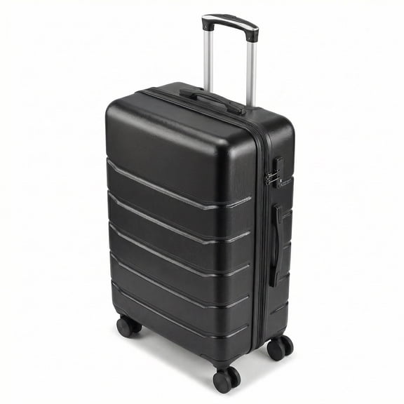 Alvantor 20-28 inch Luggage, Expandable Hardside Suitcase with Spinner Wheels, Blue,Black