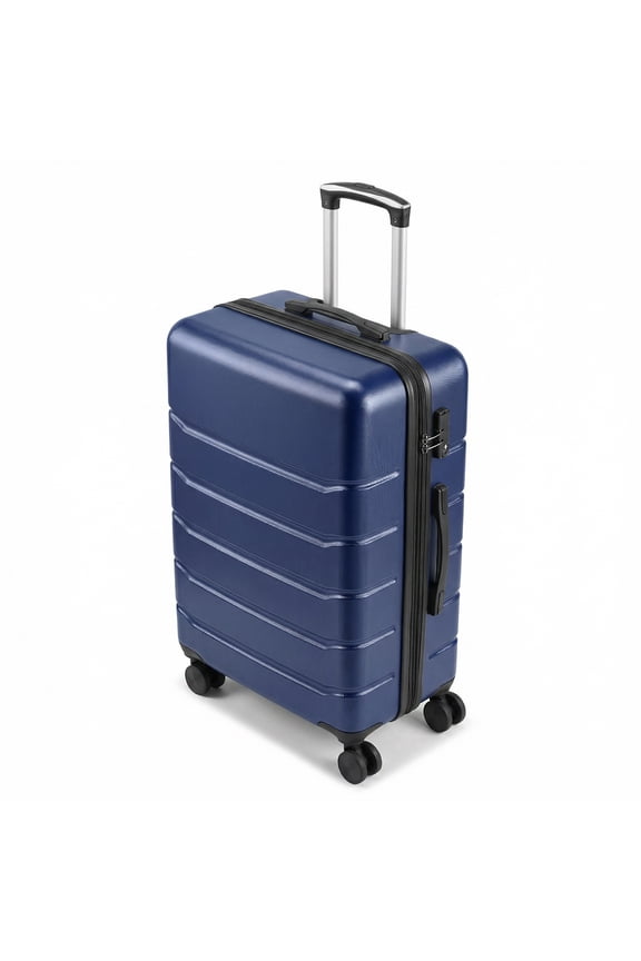 20-28 inch Luggage, Expandable Hardside Suitcase with Spinner Wheels, Blue,Black
