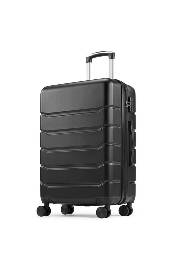 20-28 inch Luggage, Expandable Hardside Suitcase with Spinner Wheels, Blue,Black