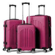 20" 24" 28" Rolling Wheels Trolley Luggage Set Travel Suitcase Bag ABS TSA Lock