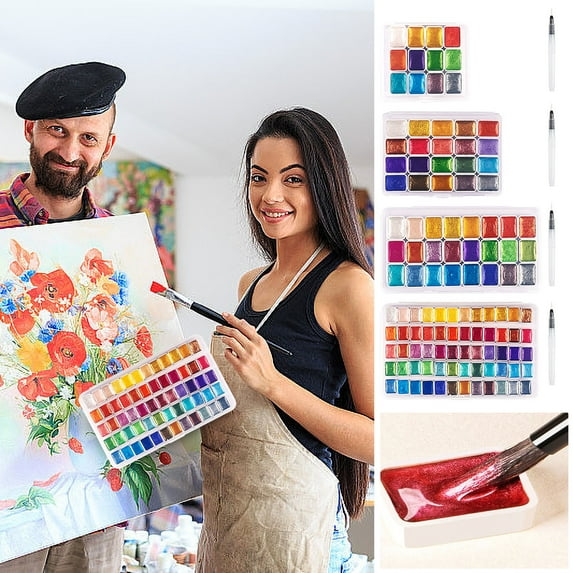 20/24/60 Forestry Paint Free Send Pen, Colors Watercolor Painting Set 20 Color Pearl Solid Watercolor Pigment Watercolor Painting Pearl Coloring 5Ml