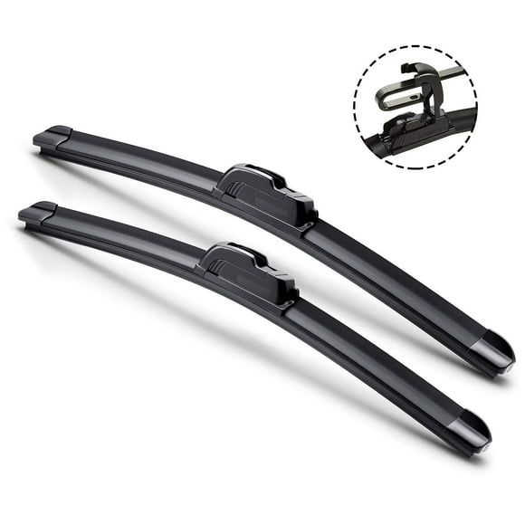 20"+24" Combo ALL SEASON U or J Hook BRACKETLESS WINDSHIELD WIPER BLADES