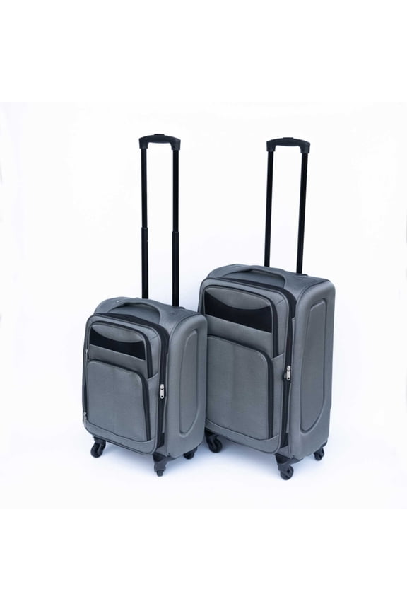 (20+24) Two-piece Suitcase Suitcase Set Oxford Trolley Case Without Password Lock Universal Wheel GRAY