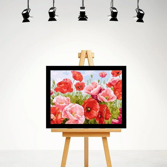 20 × 24 in Black Picture Frame for Paintby Numbers 50x60 cm Art