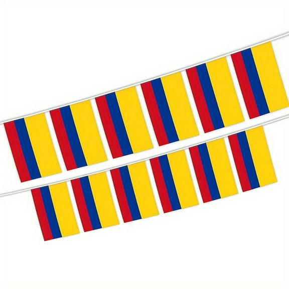 20/25/30pcs Colombia Square Flags and Banners, Durable 14X 21cm (5.51X 8.27inch ) Flags, Perfect for Party, Sports Events, Festivals, and Celebration Decorations
