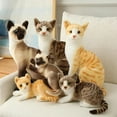 20/25CM Cute Simulation Cats Plush Toys Stuffed Animal Siamese Cat Doll ...