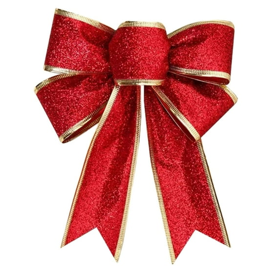 20*25CM Extra-Large Ribbon Christmas Bow - Elegant Oversized Bowknot Ornament for Xmas Tree Topper, New Year Party & Holiday Door Decor