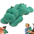 thumbnail image 1 of 20/27.5 inch Green Dinosaur Weighted Stuffed Animals Large Sensory Plush Throw Pillow Toy Cute Hugging Toy Gifts for Kids & Adults, 1 of 7