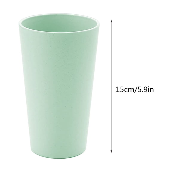 20.29 oz Natural Wheat Straw Unbreakable Drinking Tumbler, Large‑Capacity Multipurpose Cup, Non‑Slip Thickened Base Lightweight Tableware for Bathroom, Kitchen, Home and Office Daily‑Use Accessory