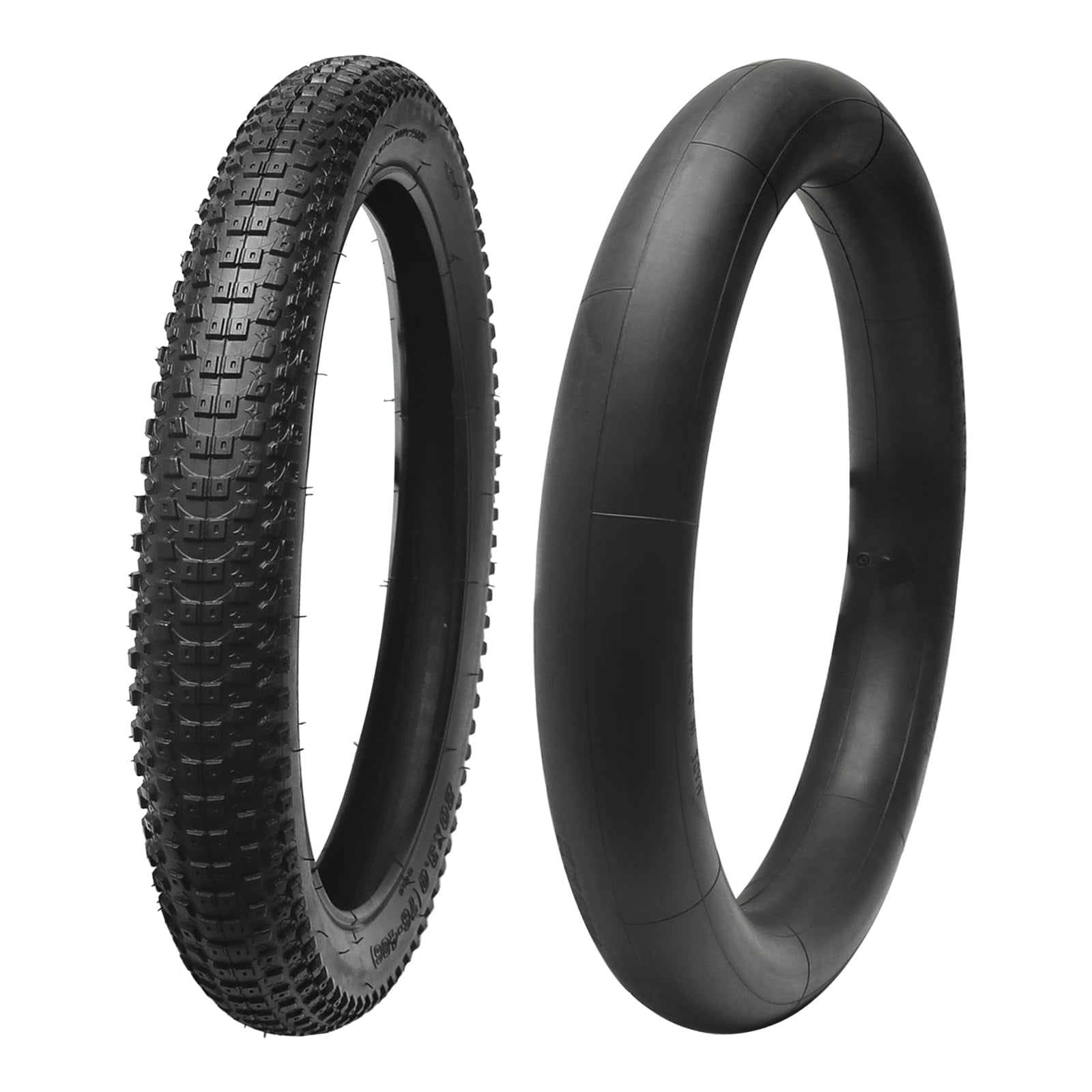 2 Camere D'Aria Per Fatbike 20x3.0 – Ispessite, Valvola AV32mm, Per E-Bike E MTB (Butile)