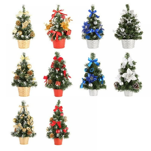 20/30/40 cm Table Christmas Tree Artificial Desk Xmas Christmas Ornament Mini Decorative Office Decor 4 Sizes