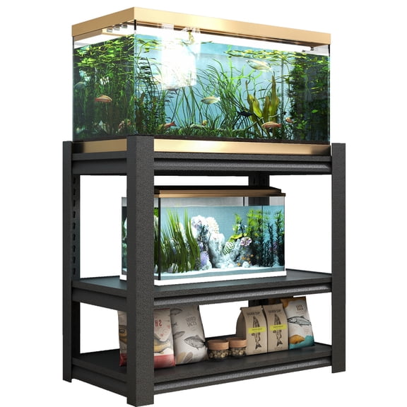 20-30 Gal Fish Tank Stand, 3-Tier Metal Adjustable