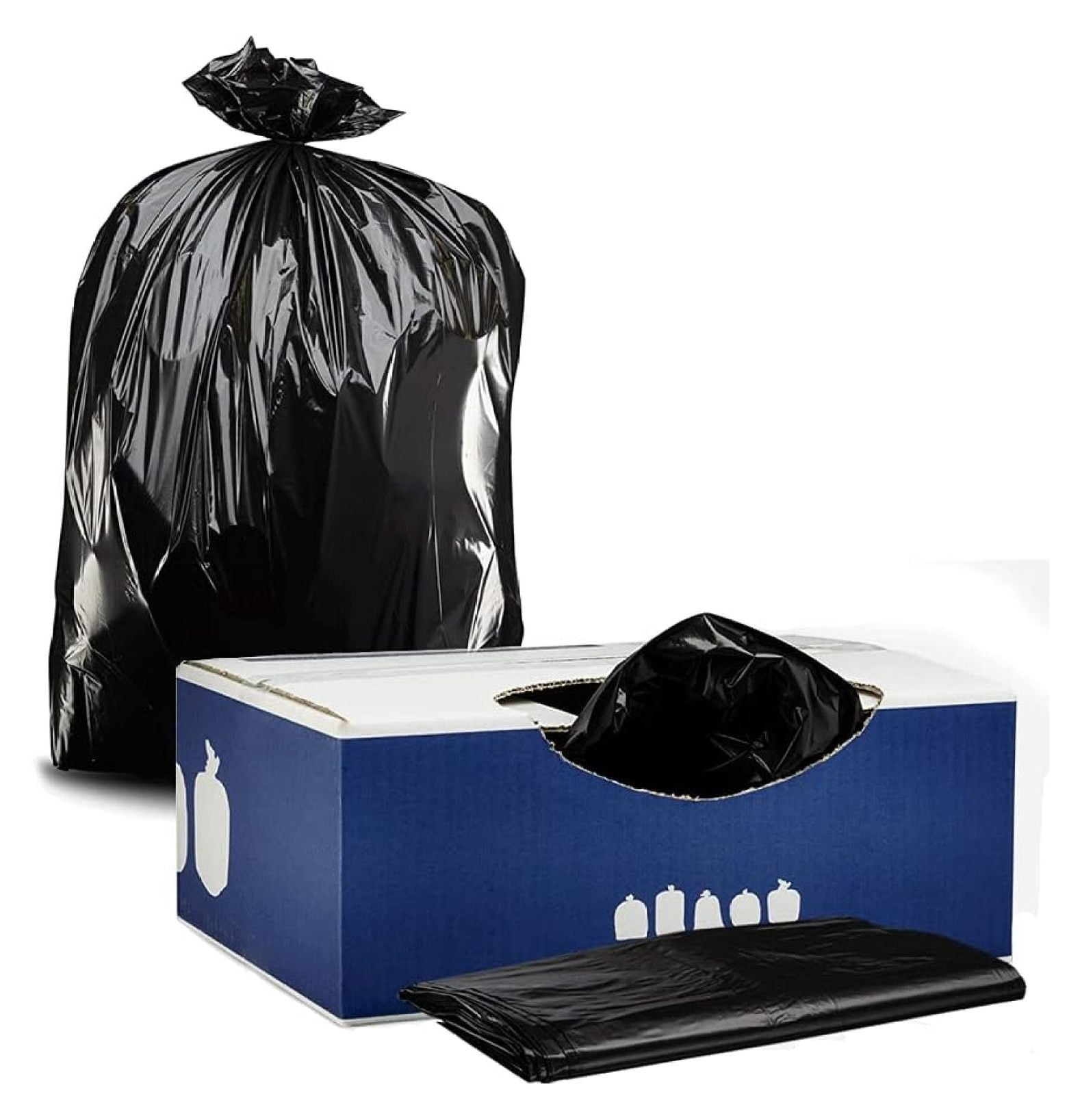 20-30 Gallon Trash Bags  2.0 Mil  Black Heavy Duty Garbage Can Liners  30" x 36" (100 Count)