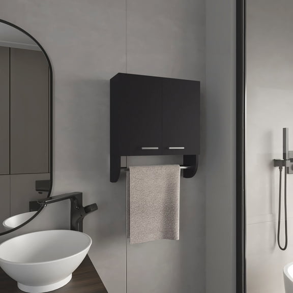 20.30" High, Engineered Wood, White Finish - Keep Toiletries Hidden - Small Bathroom Areas - CARB & TSCA Compliant