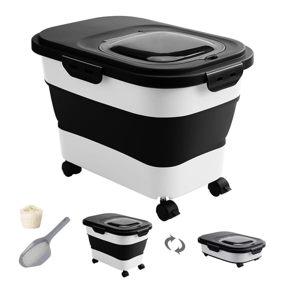 20-30 Lbs Rice Storage Container Collapsible Food Containers With ...