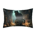 20" *30" Satin Pillowcase for Hair and Skin Halloween Vintage Black Cat