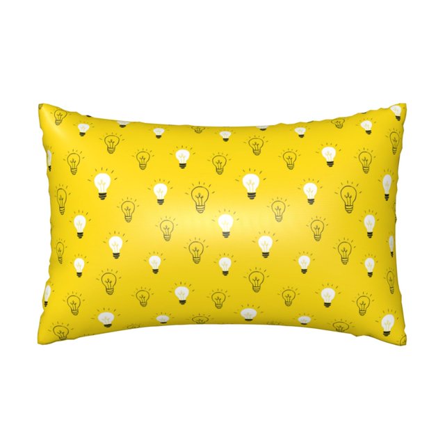 20" *30" Satin Pillowcase for Hair and Skin Bulb Shiny Pattern yellow