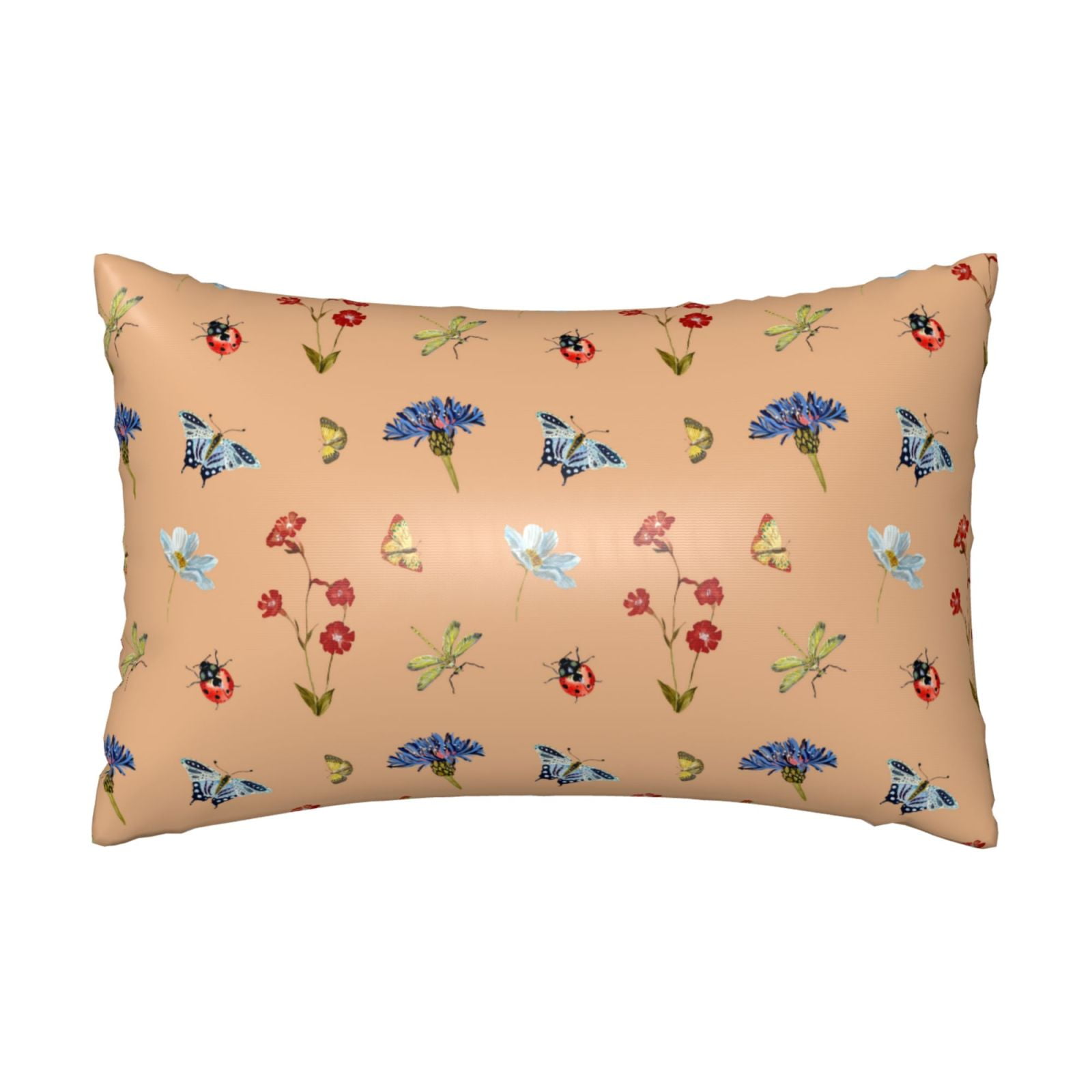 20" *30" Satin Pillowcase for Hair and Skin Butterflies Flowers