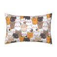 20" *30" Satin Pillowcase for Hair and Skin Cute Cats Similar to Silk