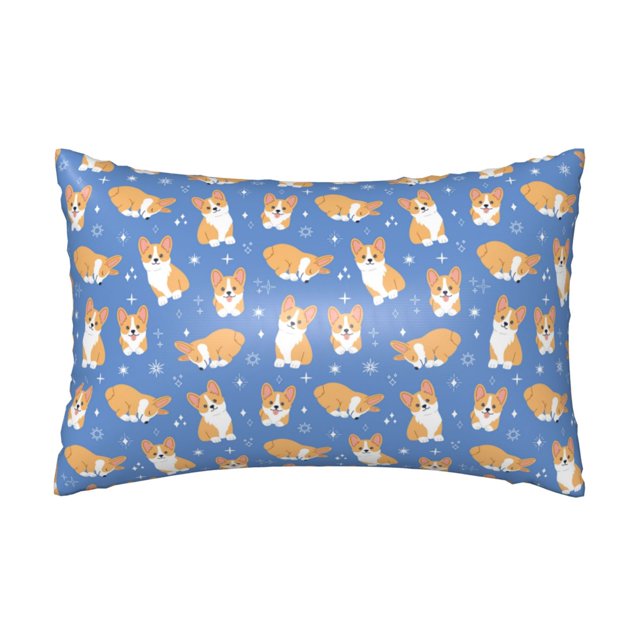 20" *30" Satin Pillowcase for Hair and Skin Cute Dog Blue Similar