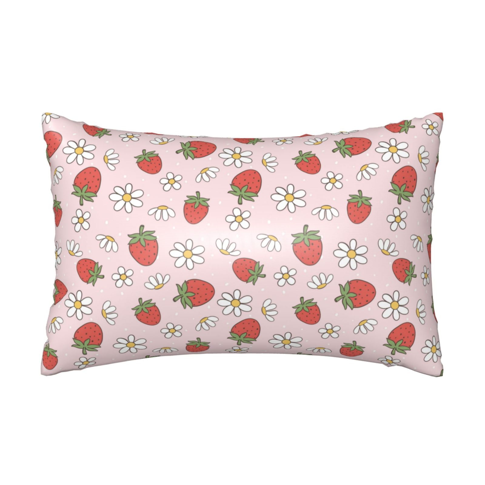 20" *30" Satin Pillowcase for Hair and Skin Cute Flower Strawberry