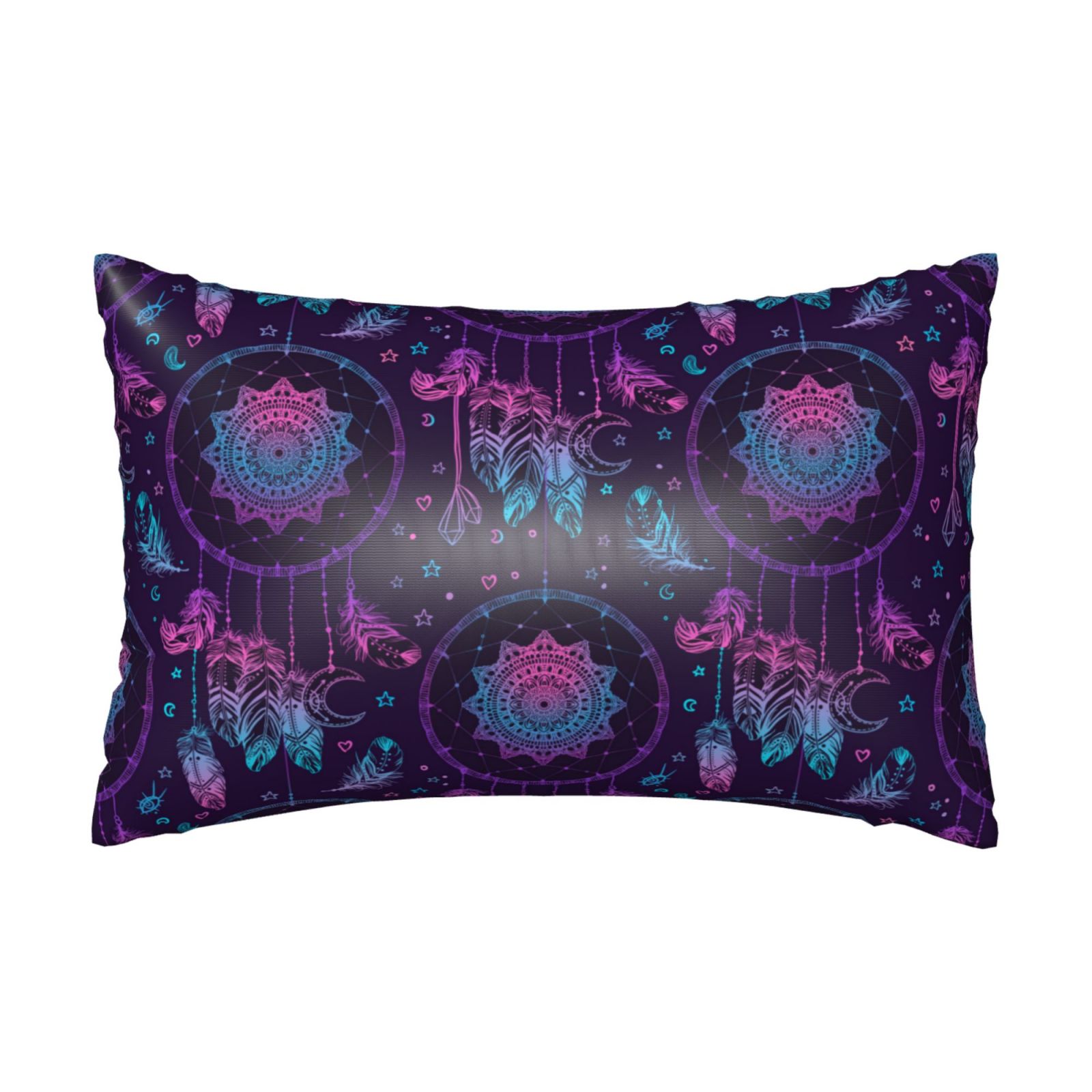 20" *30" Satin Pillowcase for Hair and Skin Purple Dreamcatcher1
