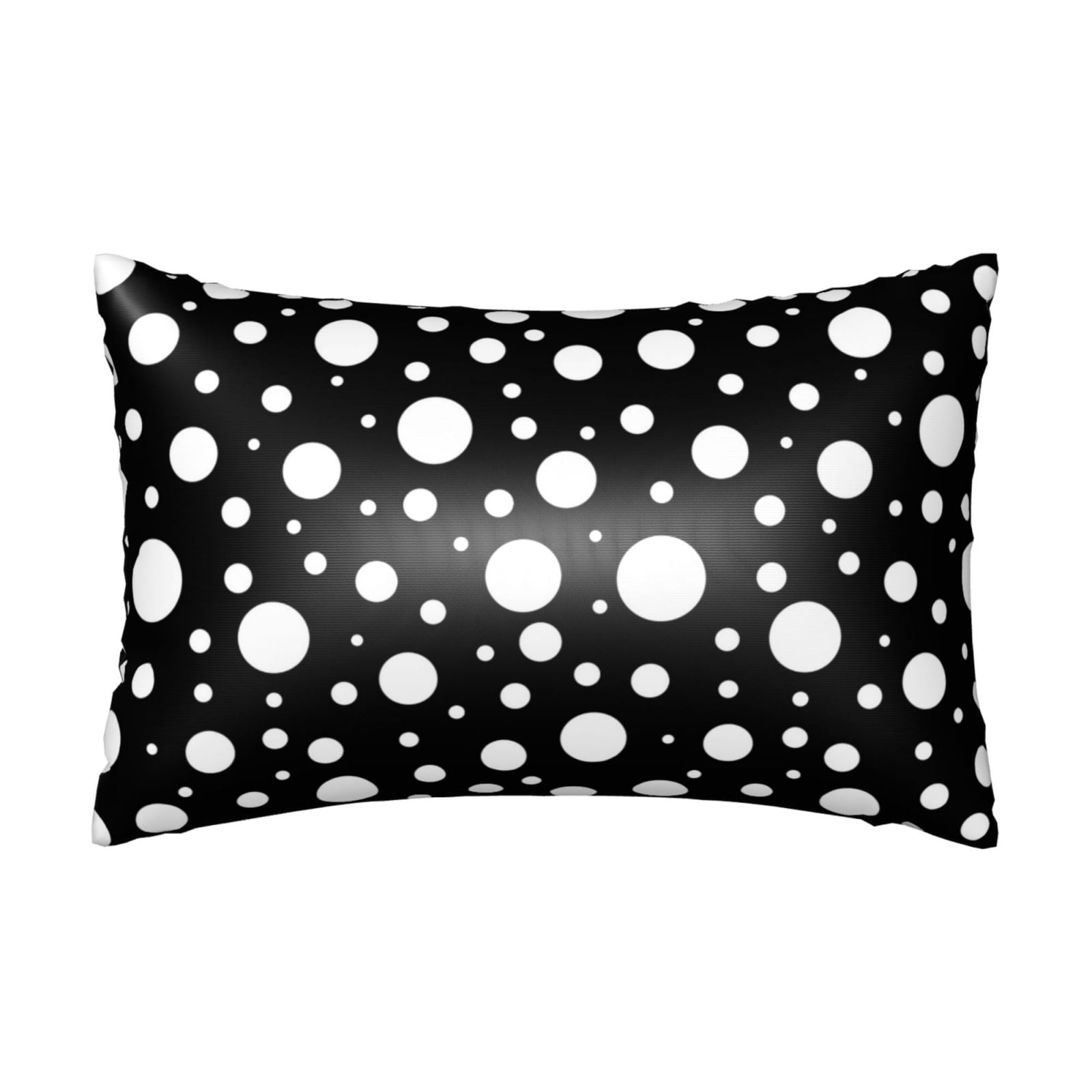 20" *30" Satin Pillowcase for Hair and Skin white Polka dot black