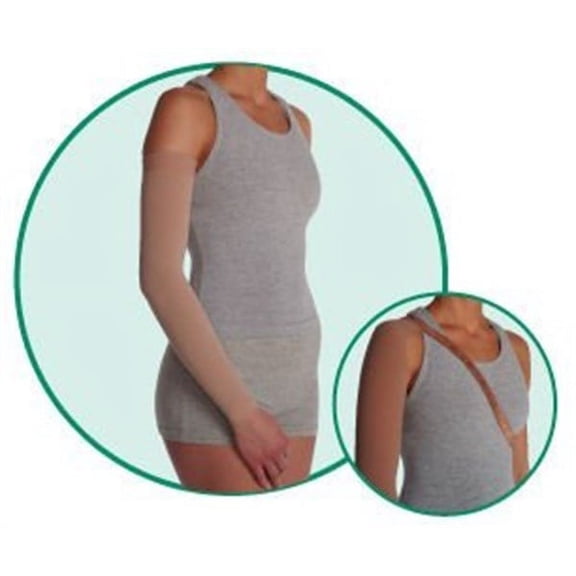 Juzo 3511 Dynamic Lymphedema Armsleeve w/Silicone Band - 20-30 mmHg Reg Reg Beige III