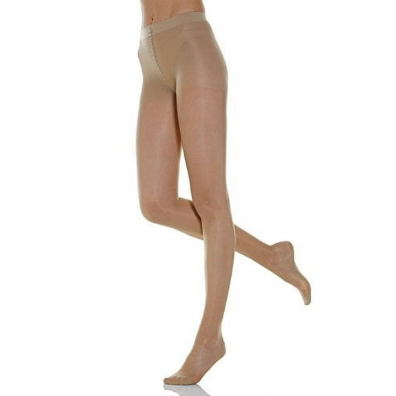20-30 mmHg Firm Compression Pantyhose, Graduated Compression & Support Hosiery Fine Italian Made Fashionable Stockings (Size 1 Nude)