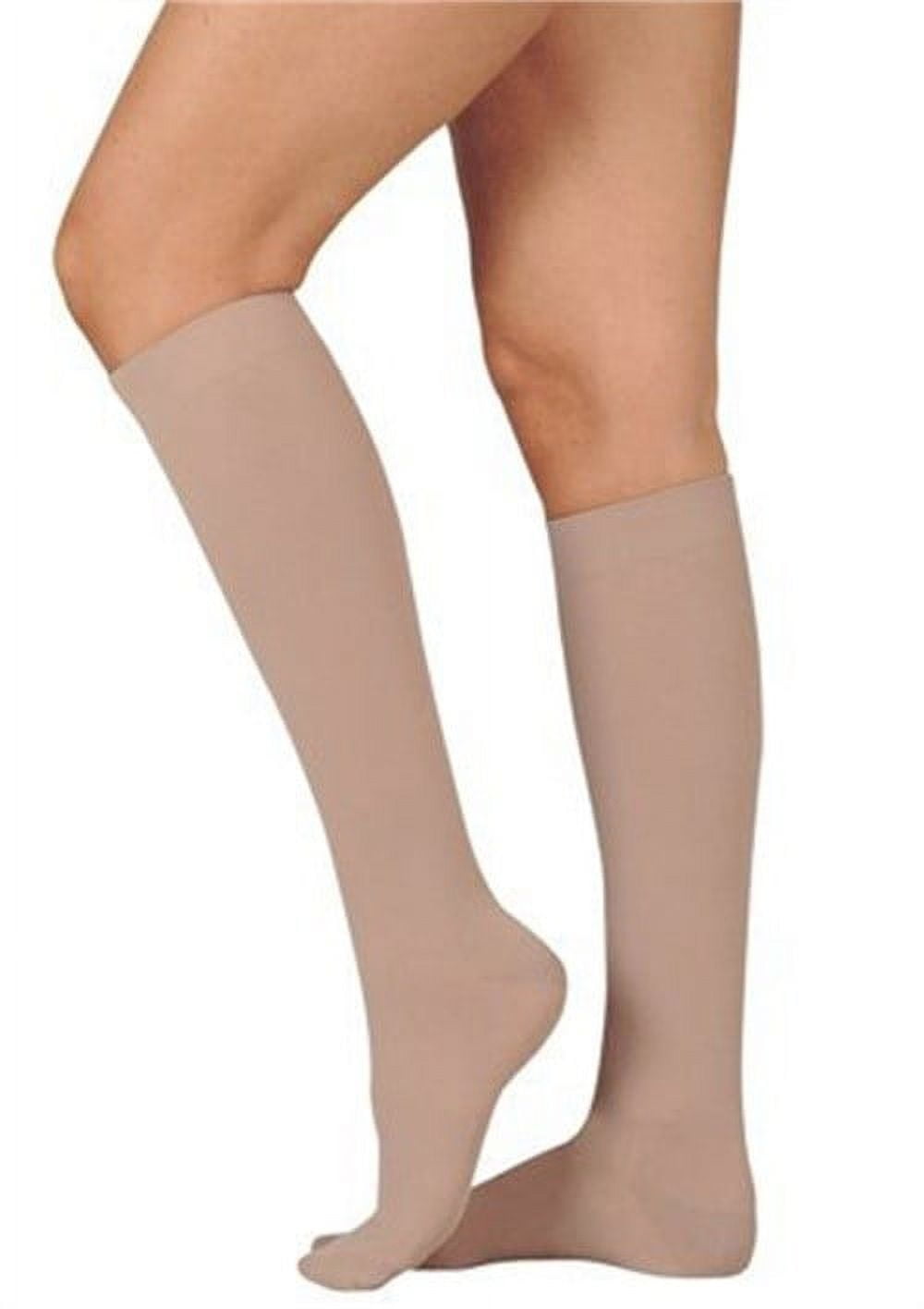 Zipper Compression Socks - Open Toe Knee High Graduated Pressure Support  Hose for Improved Leg Circulation - Unisex - White Large Size - 5 Star  Super Deals 