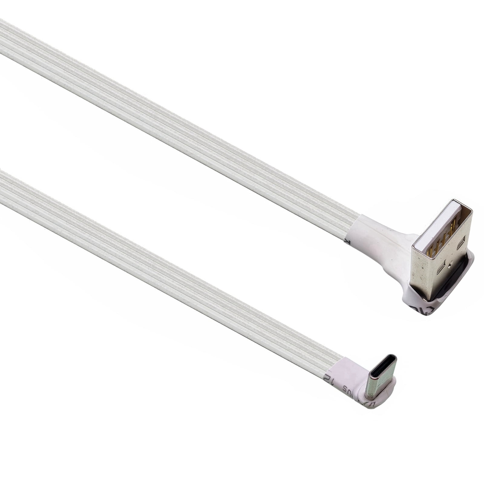 Usb Cable Bending 20-300cm Flat USB To Type C Cable Wire With 90 Degree Bend For Tight ...