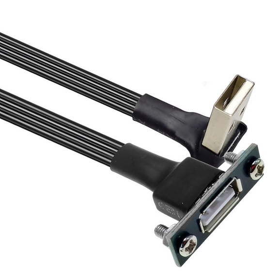 20-300cm USB 2.0 Male To Female Extension Cable With Panel Mount For Secure Installation
