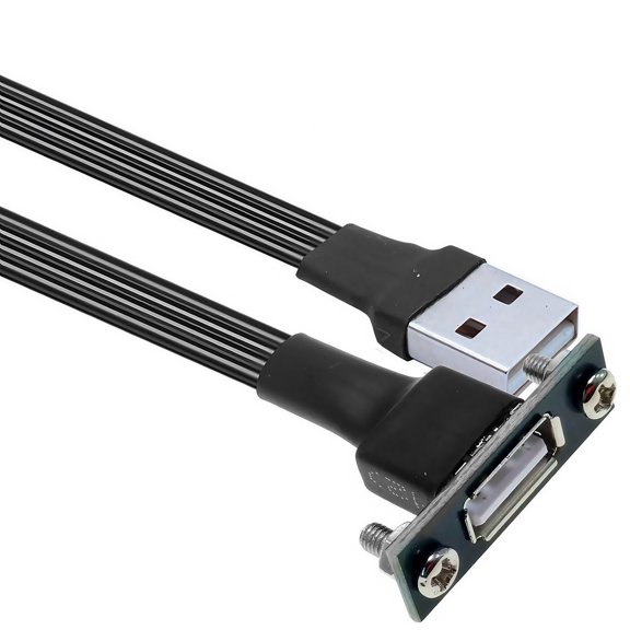 20-300cm USB 2.0 Male To Female Extension Cable With Panel Mount For Secure Installation