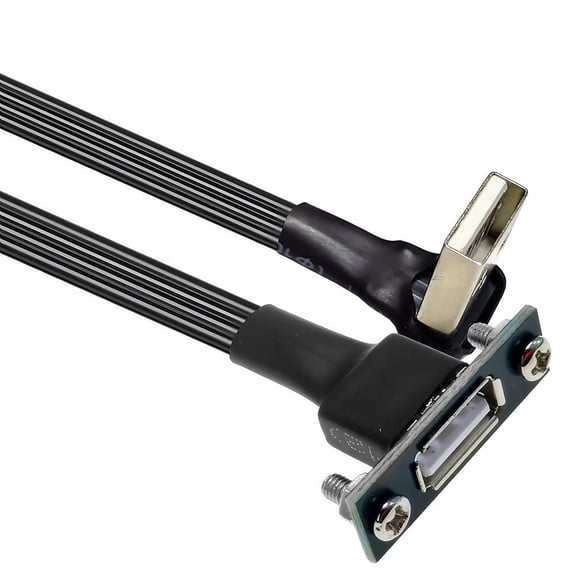 20-300cm USB 2.0 Male To Female Extension Cable With Panel Mount For Secure Installation