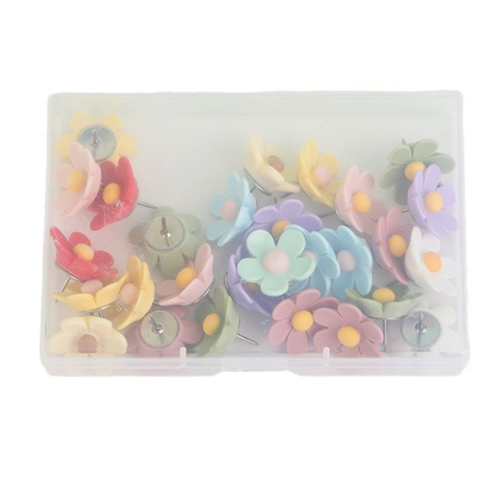 20/30Pcs Flower Head Push Pins Notice Board Thumb Tacks Cork Board Pins ...