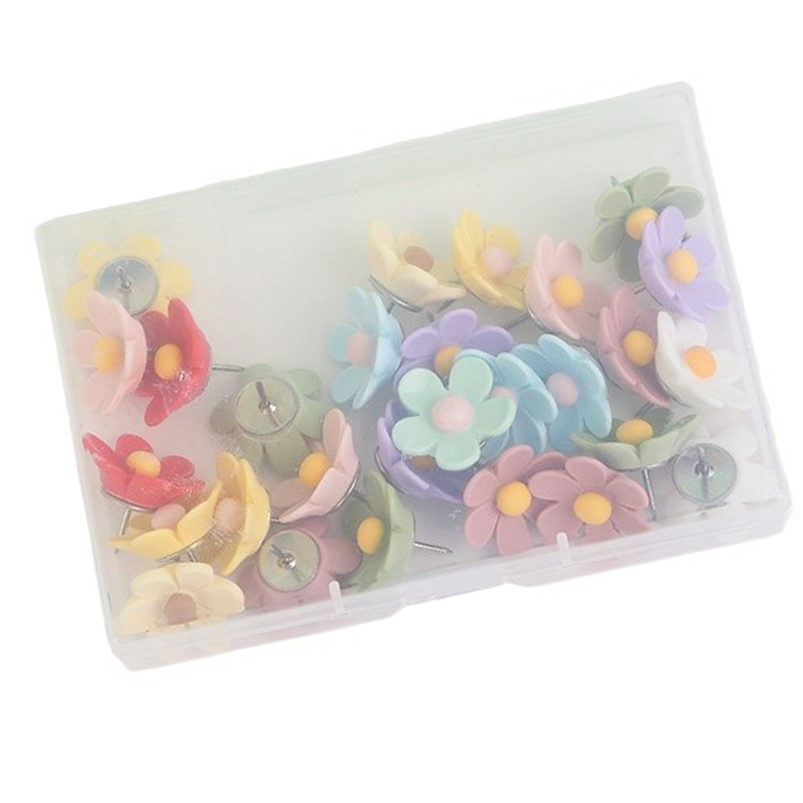 20/30Pcs Flower Head Push Pins Notice Board Thumb Tacks Cork Board Pins ...