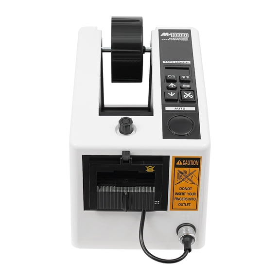 20-30W Electric Ribbon Cutting Machine, Automatic Tape Dispenser with Adjustable Length 0.79-39.33in, 110V Ribbon Cutter for Packing, Warehouse, Office, Works with Multiple Tape Rolls