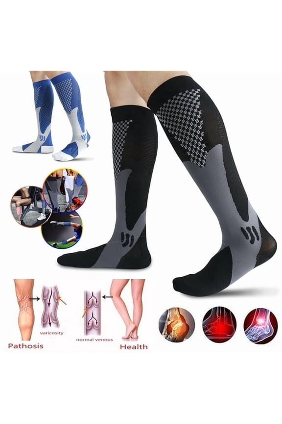 20-30mmHg Graduated Compression Calf Socks Unisex Elastic Leg Support Stockings Athletic Socks for Running Cycling Travel Various Solid Colors