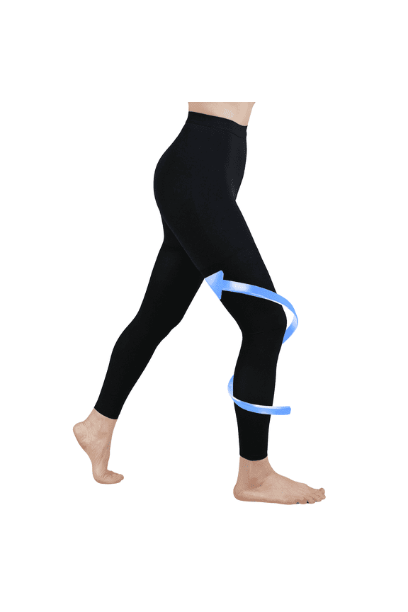 20-30mmHg Medical Compression Pantyhose, Women Compression Stockings & Leggings, Opaque Footless High Waist Opaque Compression Tights for Varicose Veins, Graduated Support Hose for Doctor-Black-2XL