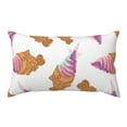20*36 in Throw Pillow Covers (No Pillow) Funny Fish Shaped Ice Cream
