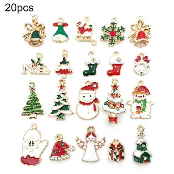 20/38/50pcs Christmas Pendant Charm for Necklace Bracelet Jewelry Making Clothes Sewing Bags Decoration Charm Diy Scrapbooking Supply