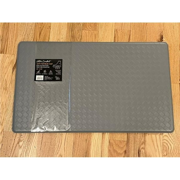 20 & 39 in. Anti-Fatigue Embossed Run Mat, Silver