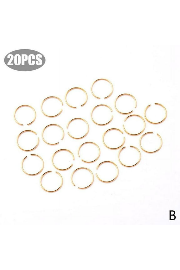 20/40/100pcs Multicolor Golden Small Stainless Steel Open Hoop Piercing Septum Nose Ring Hoop Lip Hoop Rings Earrings Cartilage Jewelry C3N4