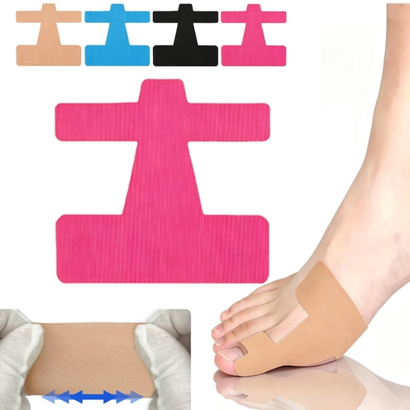 20/40 PCS Pre-Cut Bunion Tape Corrector, Latex Free Big Toe Support Strips for Hallux Valgus