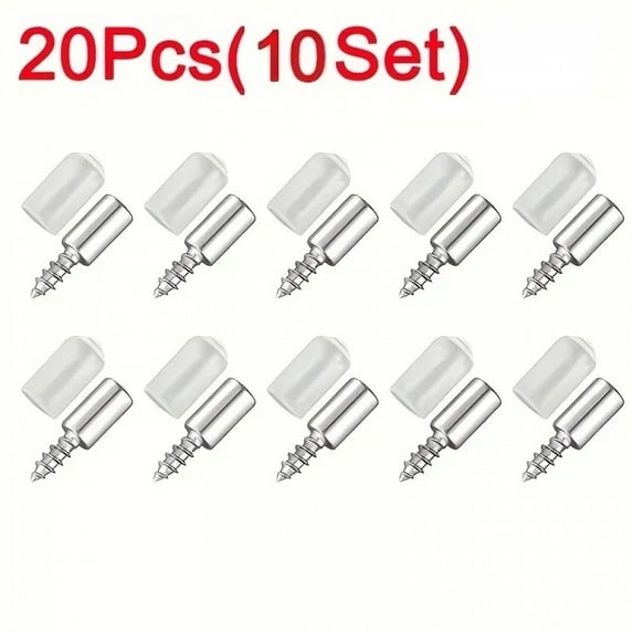 20/40Pcs Self-tapping Screws Cabinet Laminate Support Laminate Holder Screw Self Tapping Integrated Screw Cabinet Shelf Holder